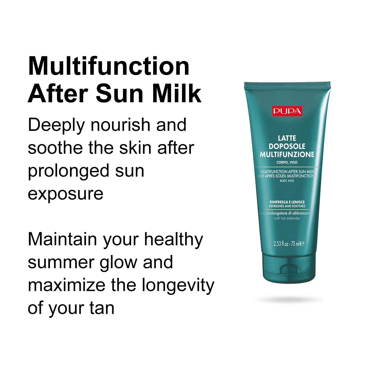 PUPA Milano Multifunction After Sun Milk by Milano for Women - 2.5 oz Body Milk