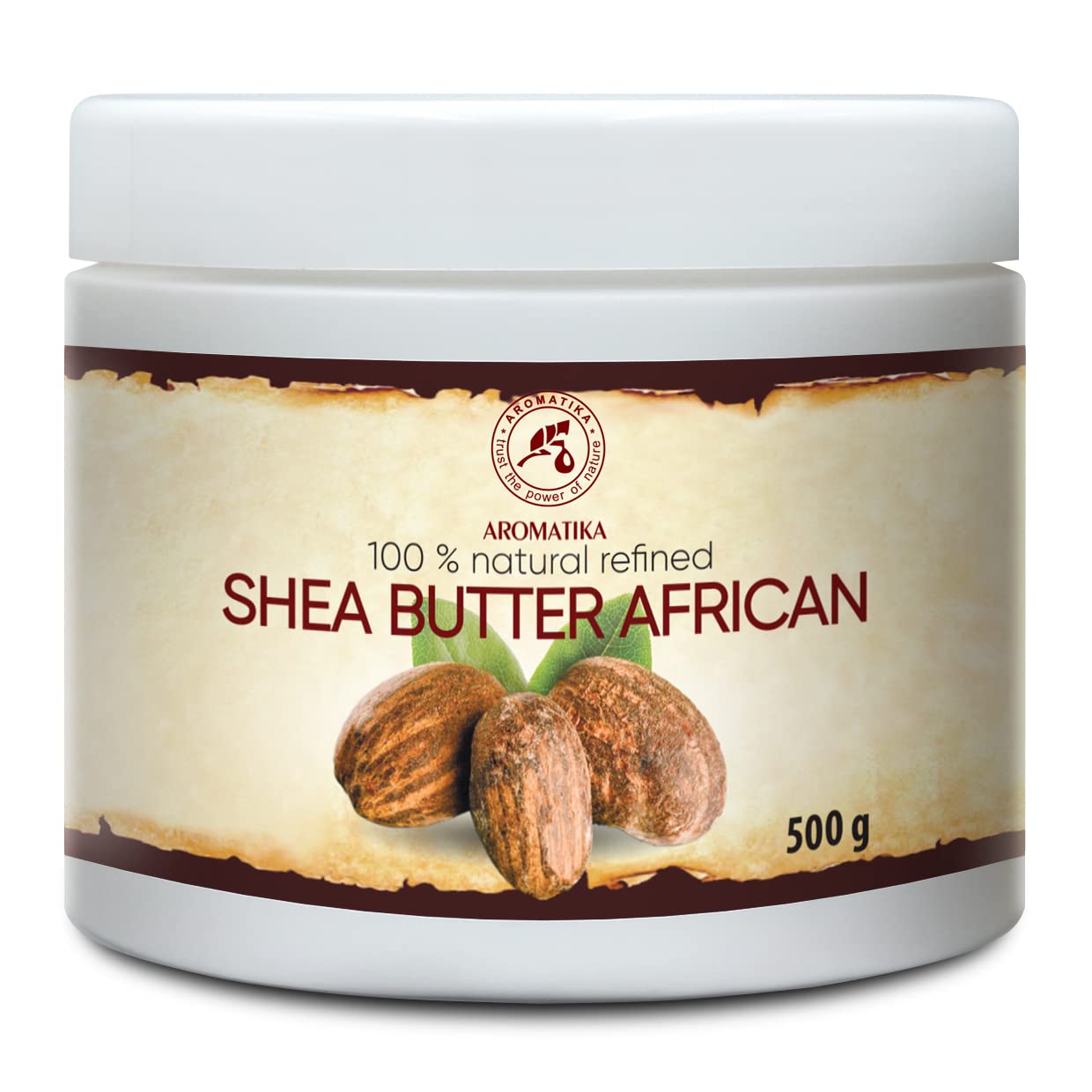 Shea Butter 500g - Refined - 100% Pure & Natural - African Shea Butter - Ghana- Best for Hair - Skin - Lip - Face - Body care - Karite Shea Butter