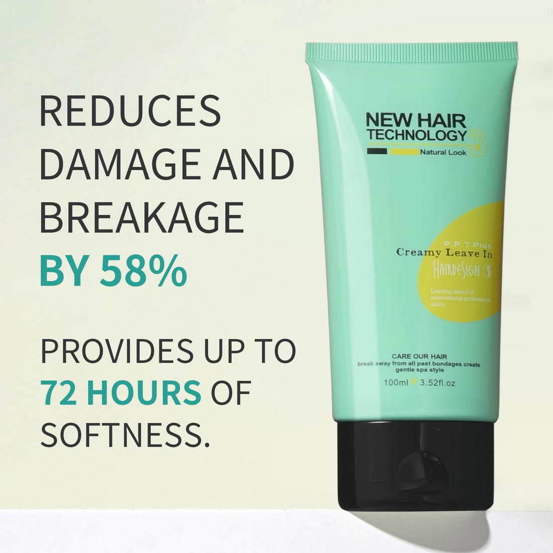 Lightweight Keratin Protein Leave In Conditioner for Dry Damaged Hair,Collagen Deep Repairing Anti-Frizz Leave in Hair Conditioner Tube, Heat ProInfused with vitamin B5,Moisturizing Jojoba oil