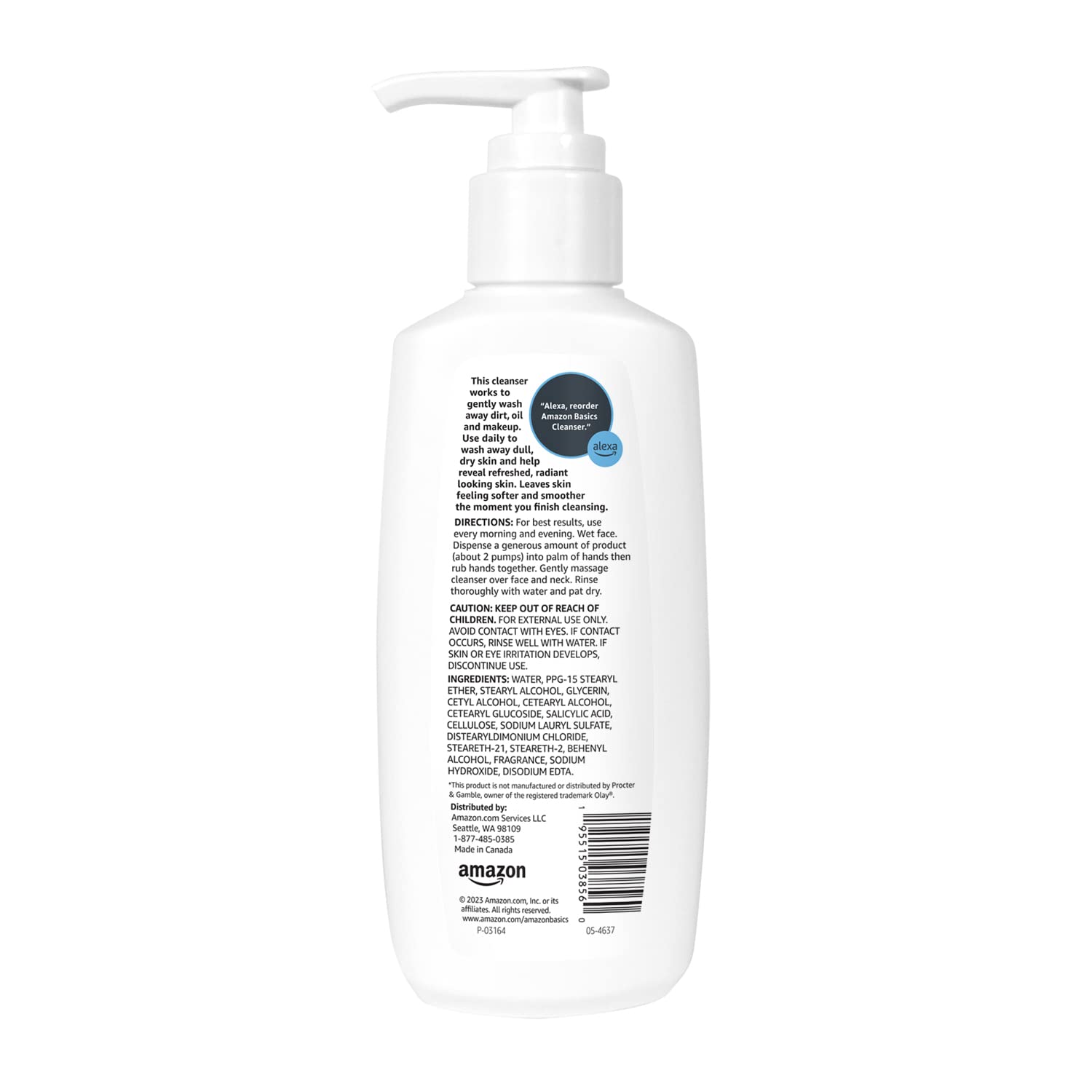 Amazon Basics Replenishing Cleanser Exfoliating Face Wash, Unscented, 6.78 fl oz (Pack of 1)