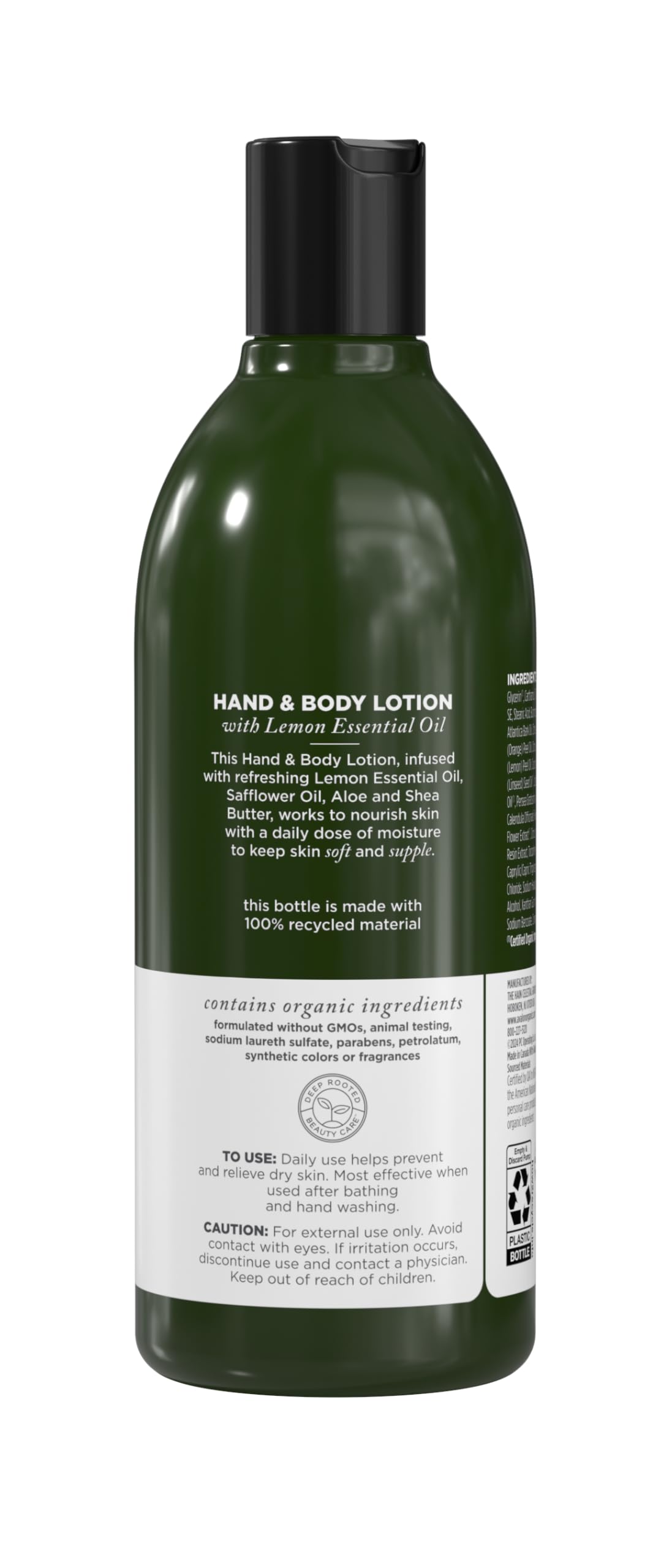 Avalon Organics Hand & Body Lotion, Refreshing Lemon, 12 Oz