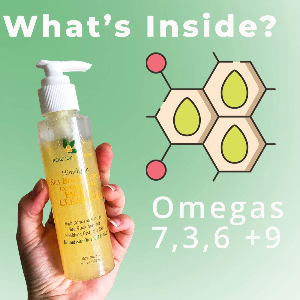 Seabuckwonders Sea Buckthorn Exfoliating Facial Cleanser, 4 Ounce