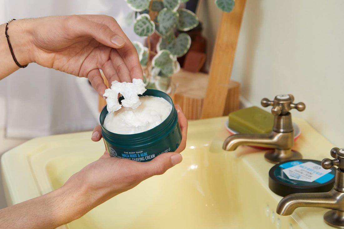 The Body Shop Maca Root & Aloe Softening Shaving Cream for Men - Feel Refreshed And Moisturised
