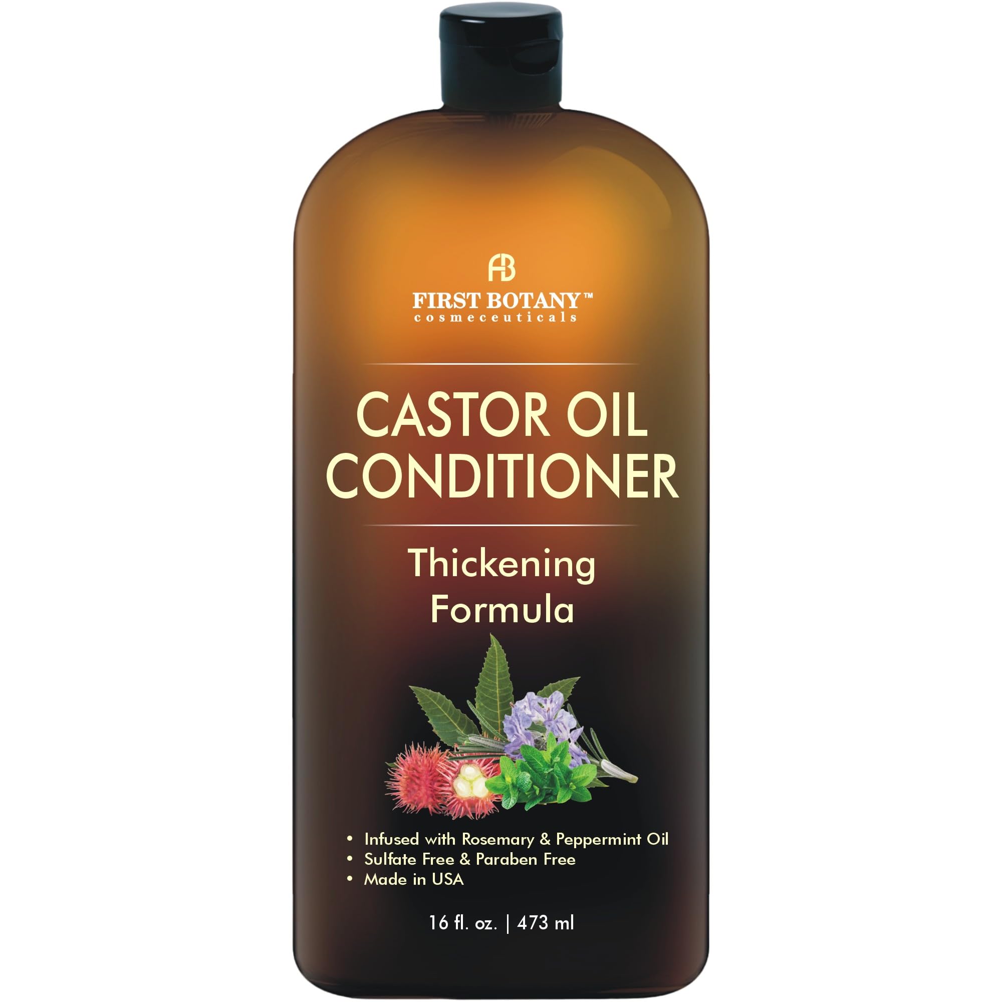 Castor Oil Conditioner - An Anti Hair Loss Conditioner Thickening formula For Hair Regrowth, Anti Thinning Sulfate Free For Men & Women Anti Dandruff Treatment 16 fl oz