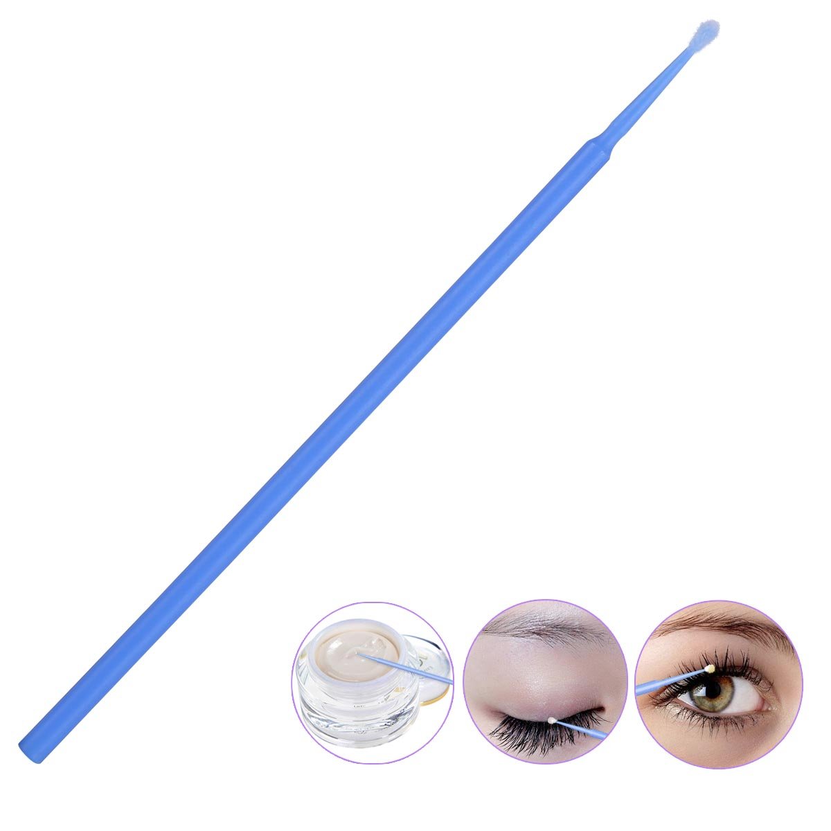 800 PCS Disposable Micro Brushes Applicator for Eyelash Extensions Mascara 8 Color