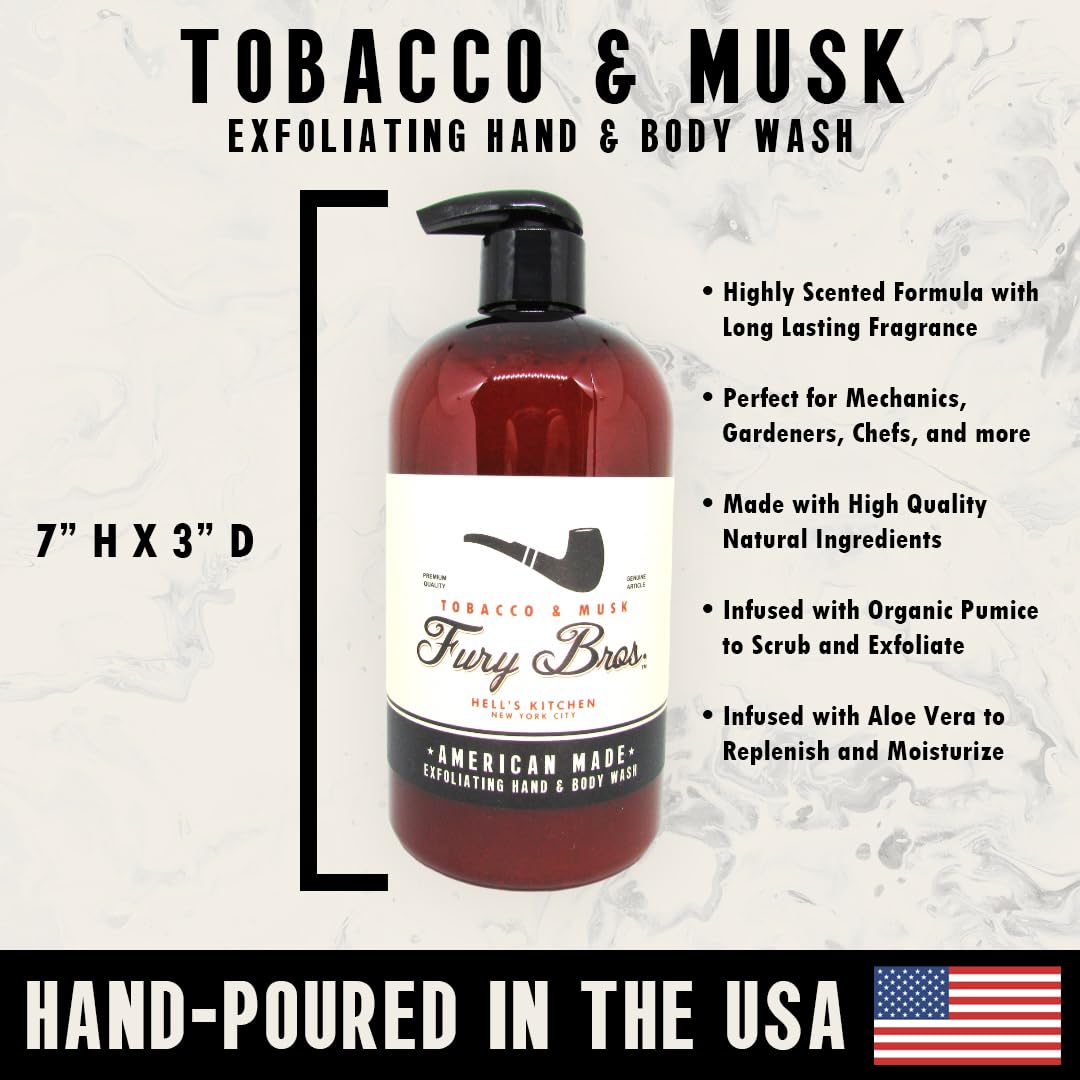 Fury Bros. Classic Black Series Hand and Body Wash (Tobacco and Musk)