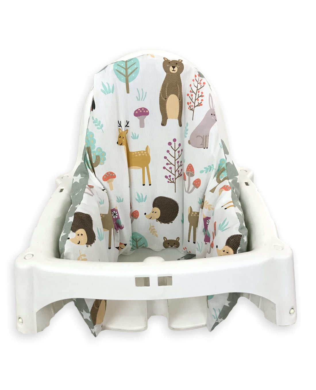 High Chair Cover for IKEA Antilop,Cotton Cover for Inflatable Cushion, Cushion Cover for High Chairs for Babies and Toddlers, High Chair Accessories, It is Only Cover! (Nature Green)