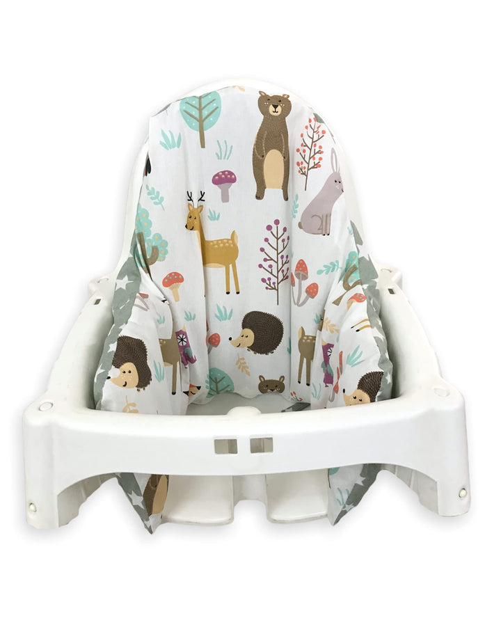 High Chair Cover for IKEA Antilop,Cotton Cover for Inflatable Cushion, Cushion Cover for High Chairs for Babies and Toddlers, High Chair Accessories, It is Only Cover! (Nature Green)