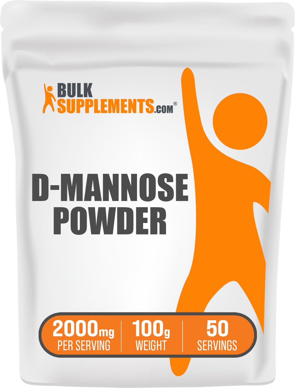 BulkSupplements.com D-Mannose Powder - D-Mannose Supplement, D-Mannose 2000mg - Urinary Tract Health, Unflavored & Gluten Free - 2000mg per Serving, 100g (3.5 oz) (Pack of 1)
