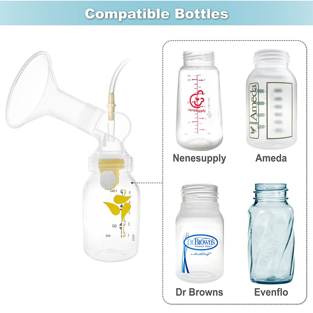Nenesupply Connectors Compatible with Medela Flanges. Not Original Medela Personalfit Connector. Work with Pump in Style Symphony Harmony Swing Breastpumps, and Nenesupply Flanges.