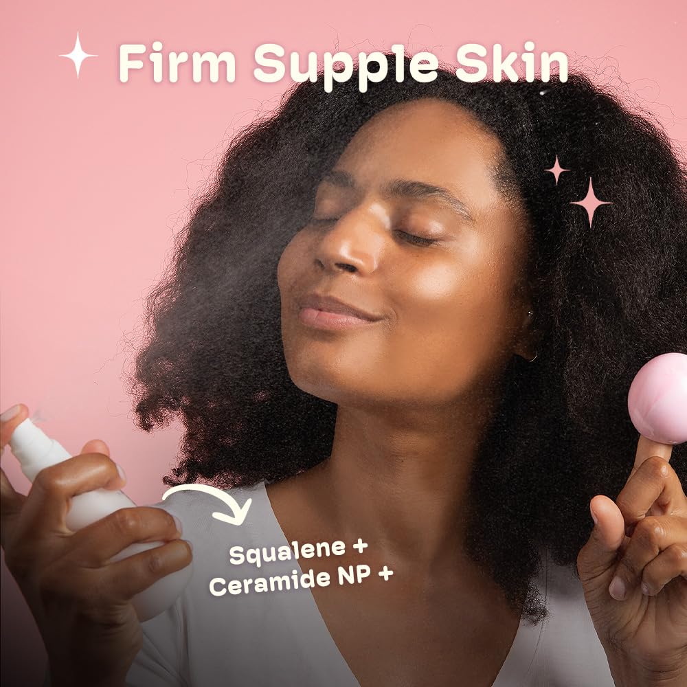 MIXIK Hydra Cream Moisturizing Face Mist Spray - Hydrating Face Mist Korean Skincare, Facial Hydrating Mist made of Plant Oil, Rose Water, Squalene, Ceramide (30 ml (1.0 fl oz) Travel Size)