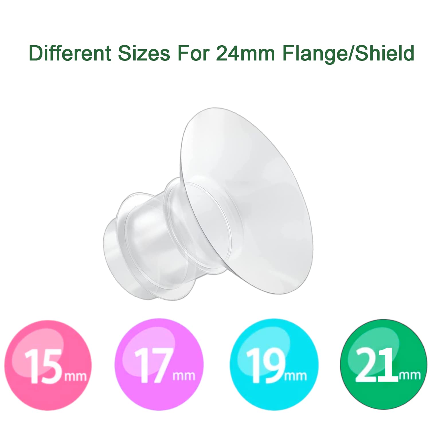 19mm Flange Inserts Compatible with Momcozy S12 Pro/S9 Pro /M5/M9/Medela/TSRETE Wearable Breast Pump,Suitable Spectra S1/S2, Reduce 24mm Shield/Flange Nipple Tunnel Down to 19mm