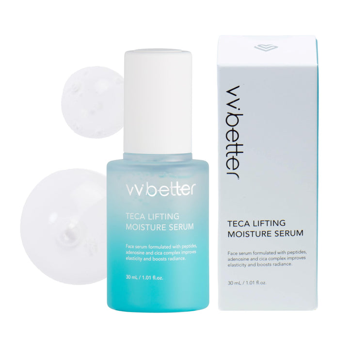 VVBETTER Centella Asiatica Lifting Serum for Face with Peptides, Niacinamide and Hyaluronic Acid, Hydrating & Brightening Korean Skincare, Glow & Plump Effect, for Sensitive Skin 1.01 fl. Oz