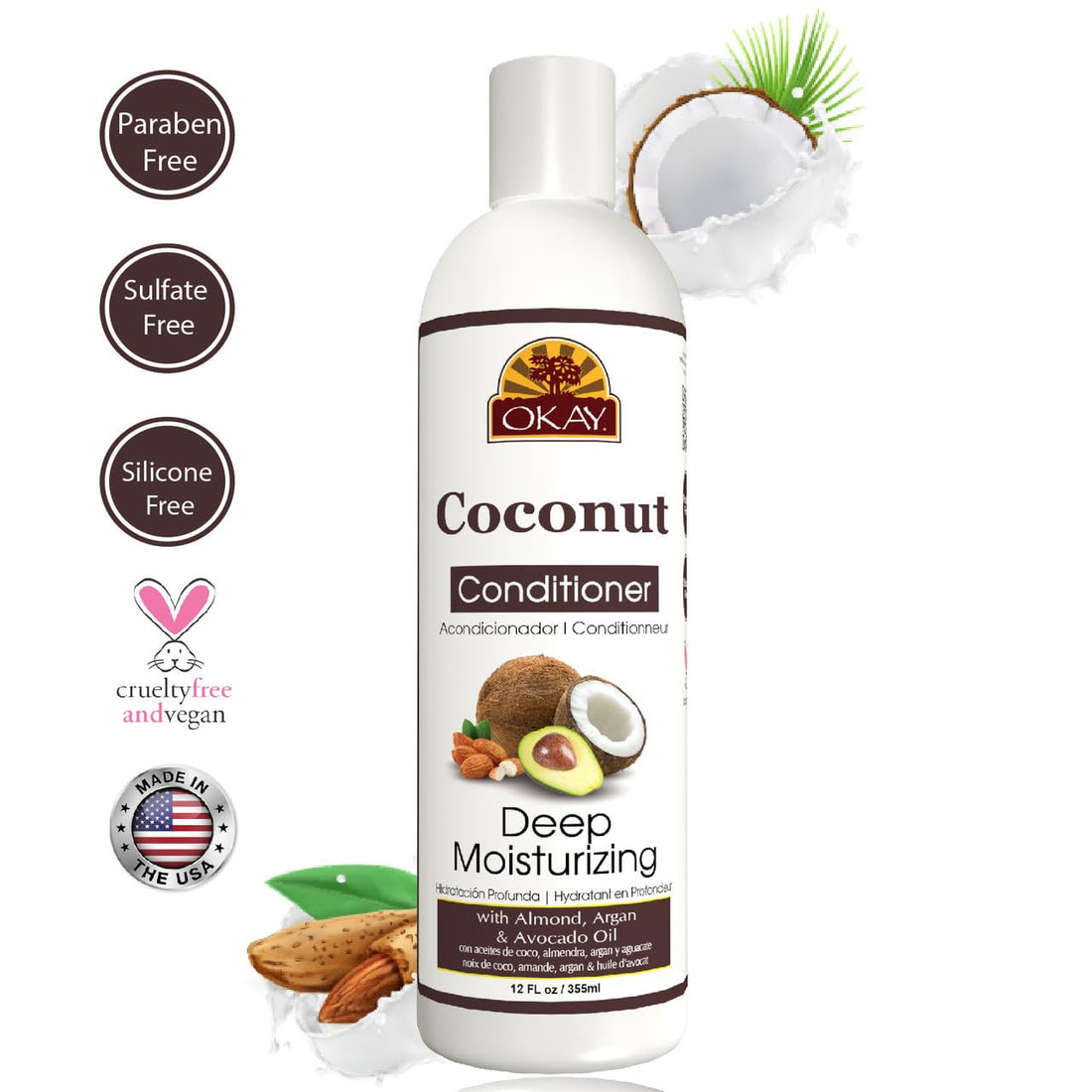 Okay Coconut Oil Deep Moisturizing Conditioner, 12 Ounce by Okay