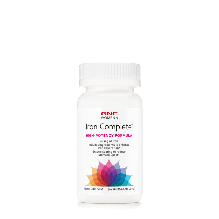 GNC Women's Iron Complete Multivitamin, 60 Caplets, Enhances Ability to Absorb Iron
