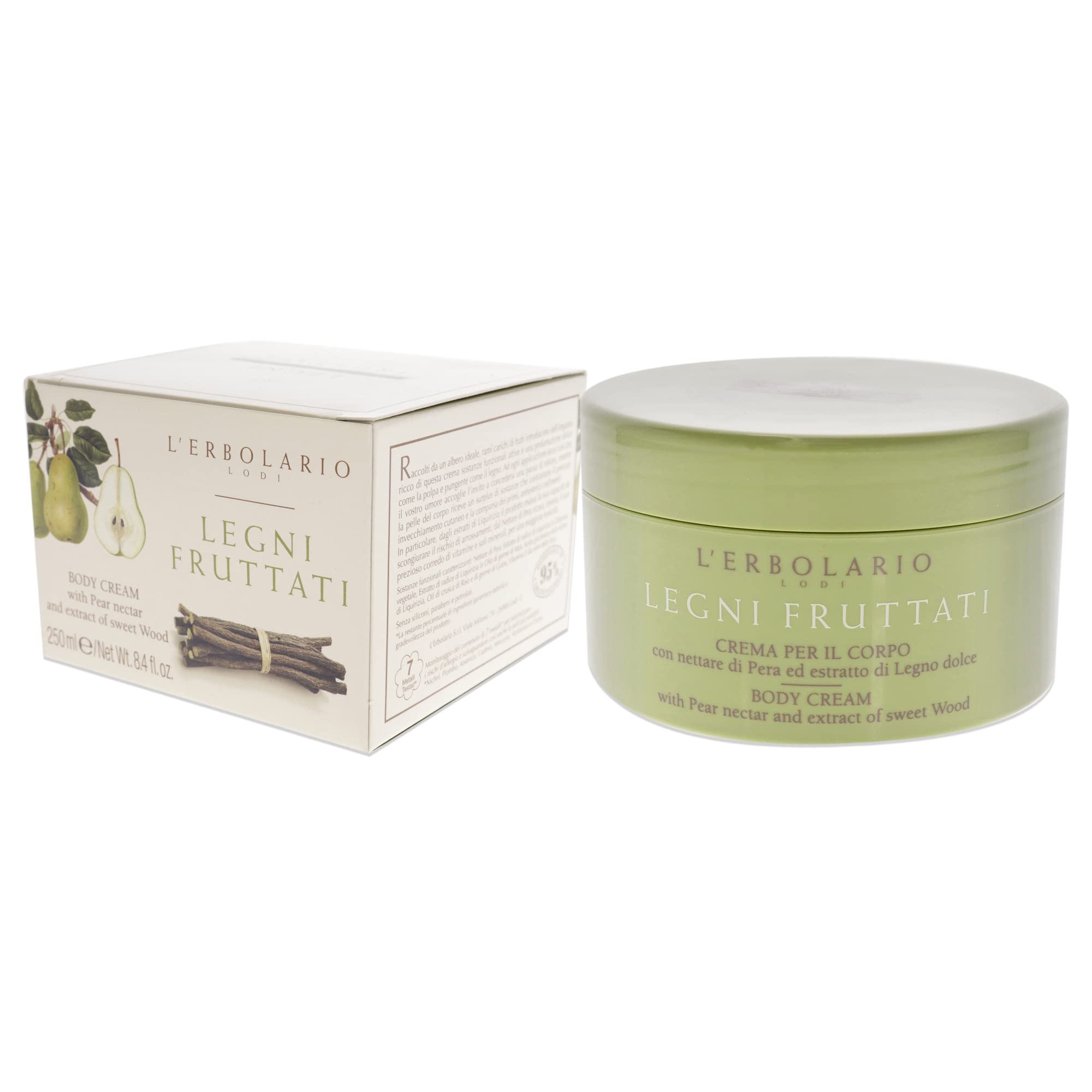 Legni Fruttati (Fruity Woods) Perfumed Body Cream 200 Ml. / 6.76 Fl. Oz. by L'Erbolario Lodi