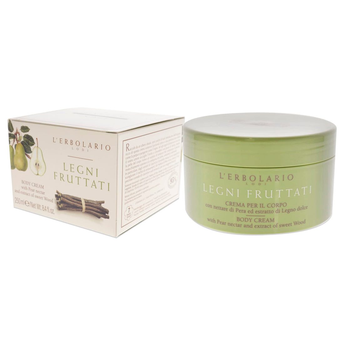 Legni Fruttati (Fruity Woods) Perfumed Body Cream 200 Ml. / 6.76 Fl. Oz. by L'Erbolario Lodi