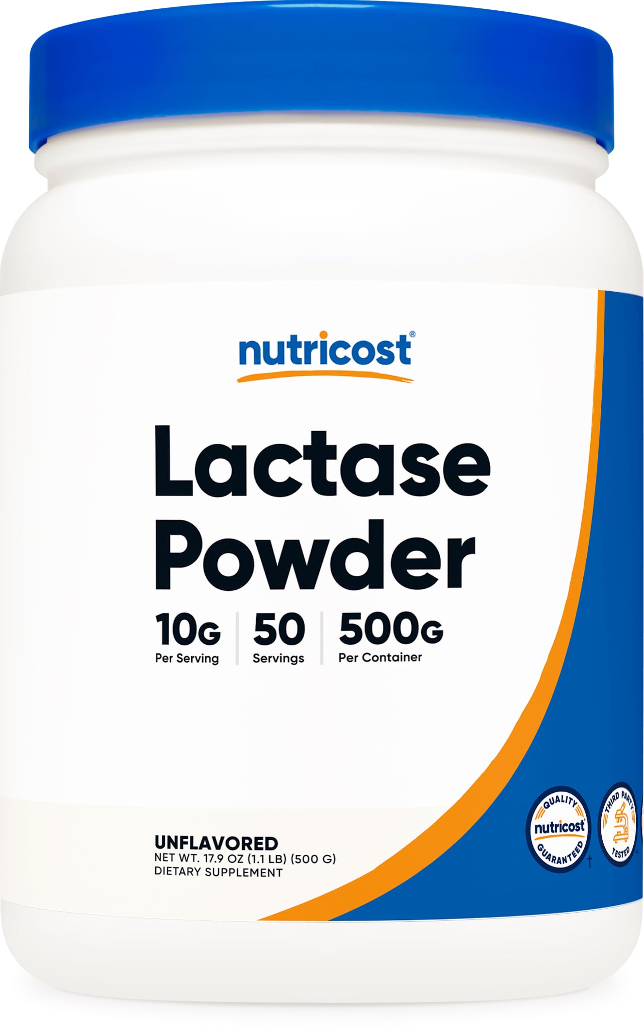 Nutricost Lactase Powder 500 Grams - Non-GMO, Gluten Free