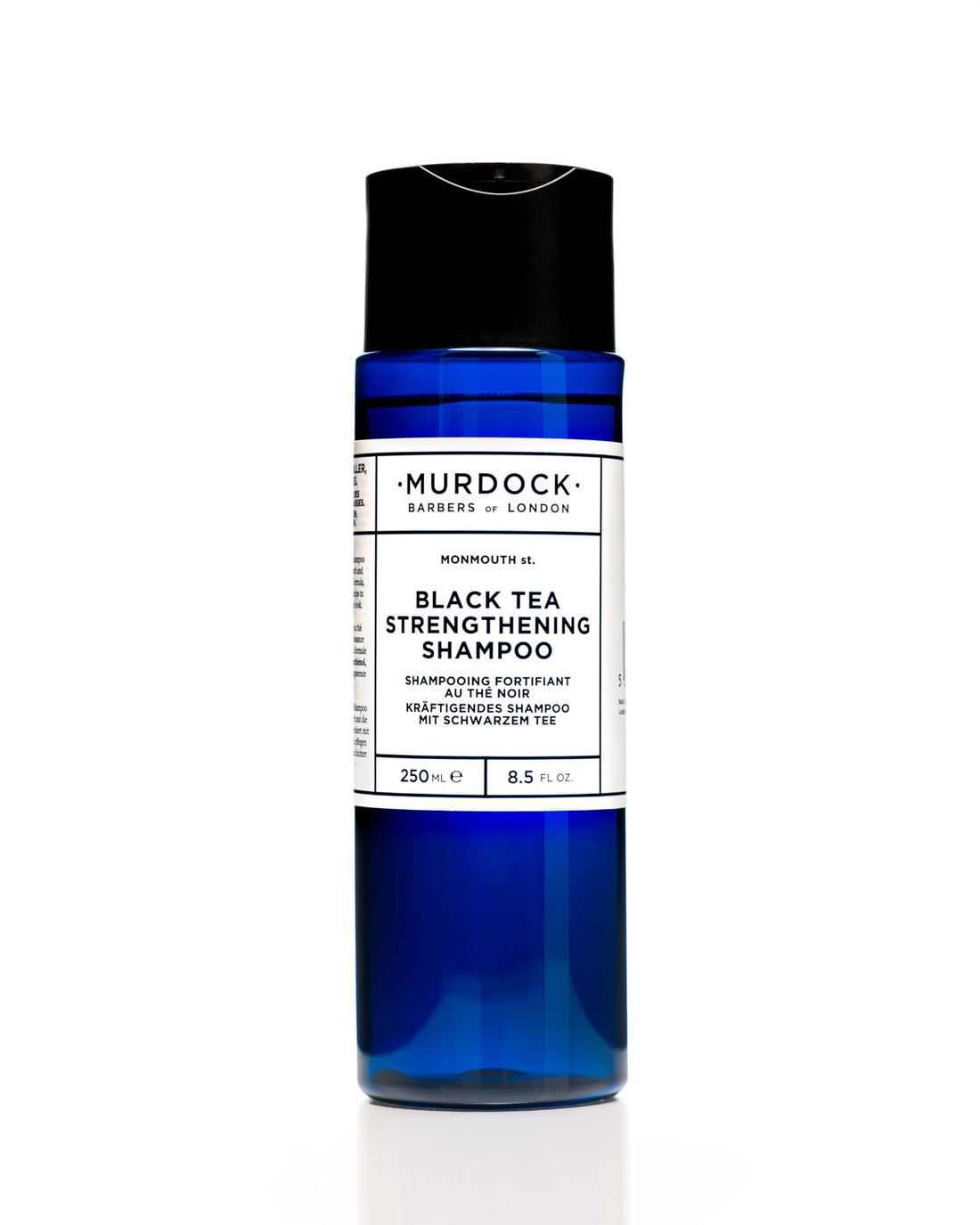 Murdock London Black Tea Strengthening Shampoo 250ml - Caffeine-Infused Formula for Fuller, Thicker Looking Hair, 250ml