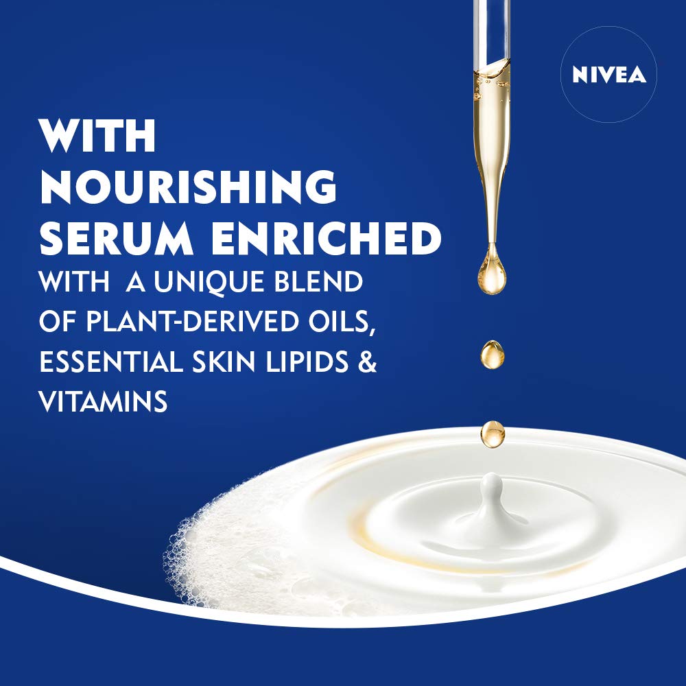 NIVEA Refreshing White Peach and Jasmine Body Wash - with Nourishing Serum - 20 Fl. Oz. Bottle