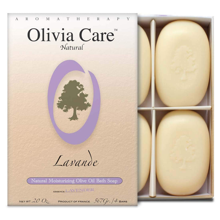 Olivia Care Hard Top Gift Box of 4 Soaps 20 Boxes, Lavender, 20 Ounce