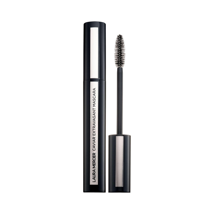 Laura Mercier Caviar Extravagant Mascara Volume and Length, 3X Curl and Lift, 24HR Buildable Wear, Promotes Stronger, Healthier Lashes, Intense Black, Smudge- & Transfer-Proof