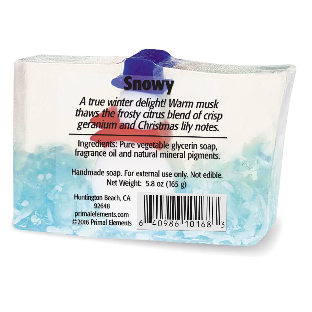 Primal Elements Snowy 5.8 Oz. Handmade Glycerin Bar Soap