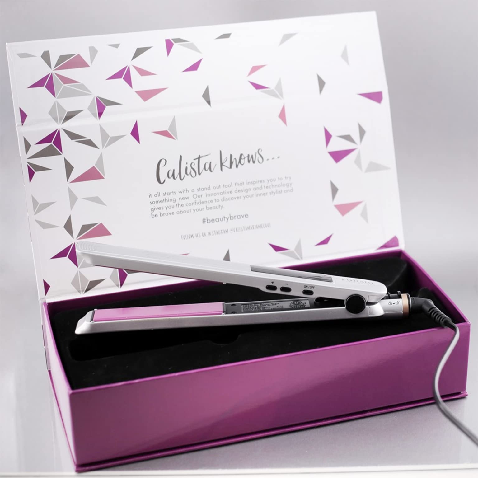 Calista Tools Stylevibe, Hair Straightener, Vibrating Flat Iron, Dry Hair Styling Iron, 8.8 Oz.
