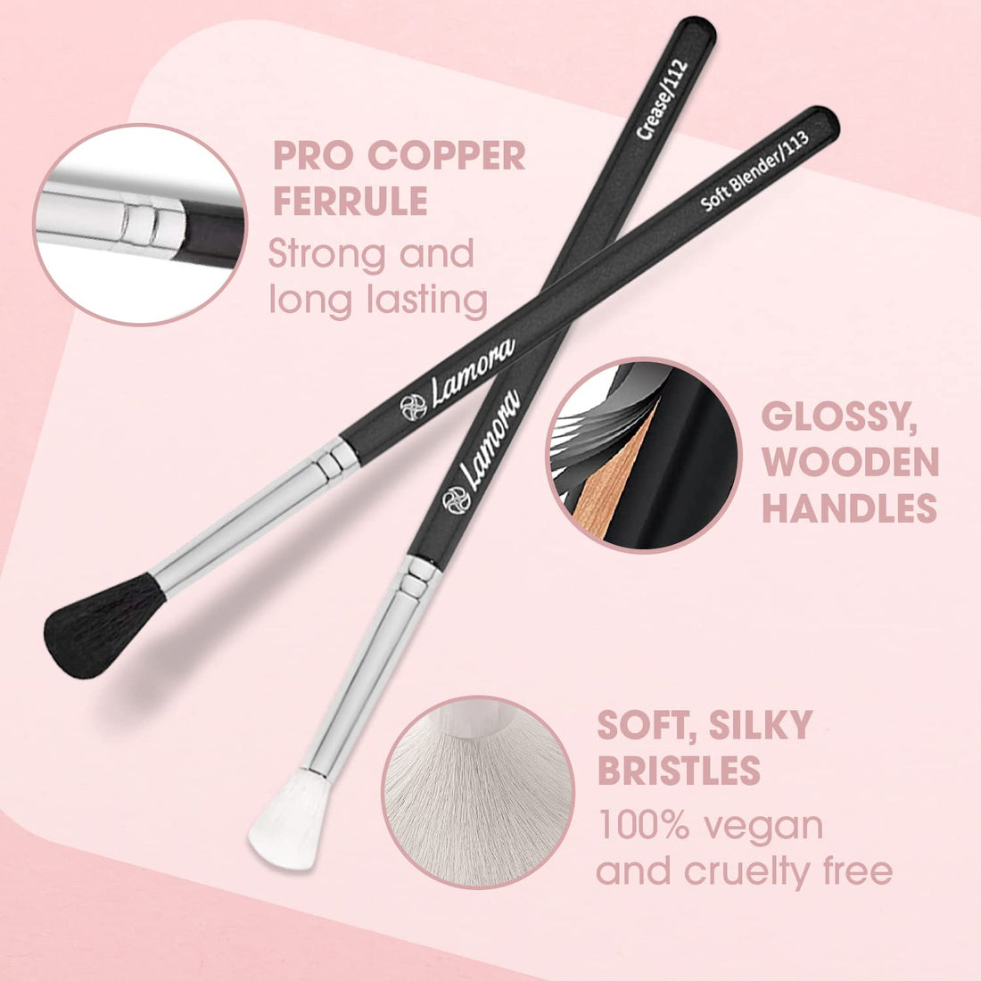 Real Technique's Pro Blending Brush Set, Smoky Eye Shadow Contour Kit, 4 Essential Shapes