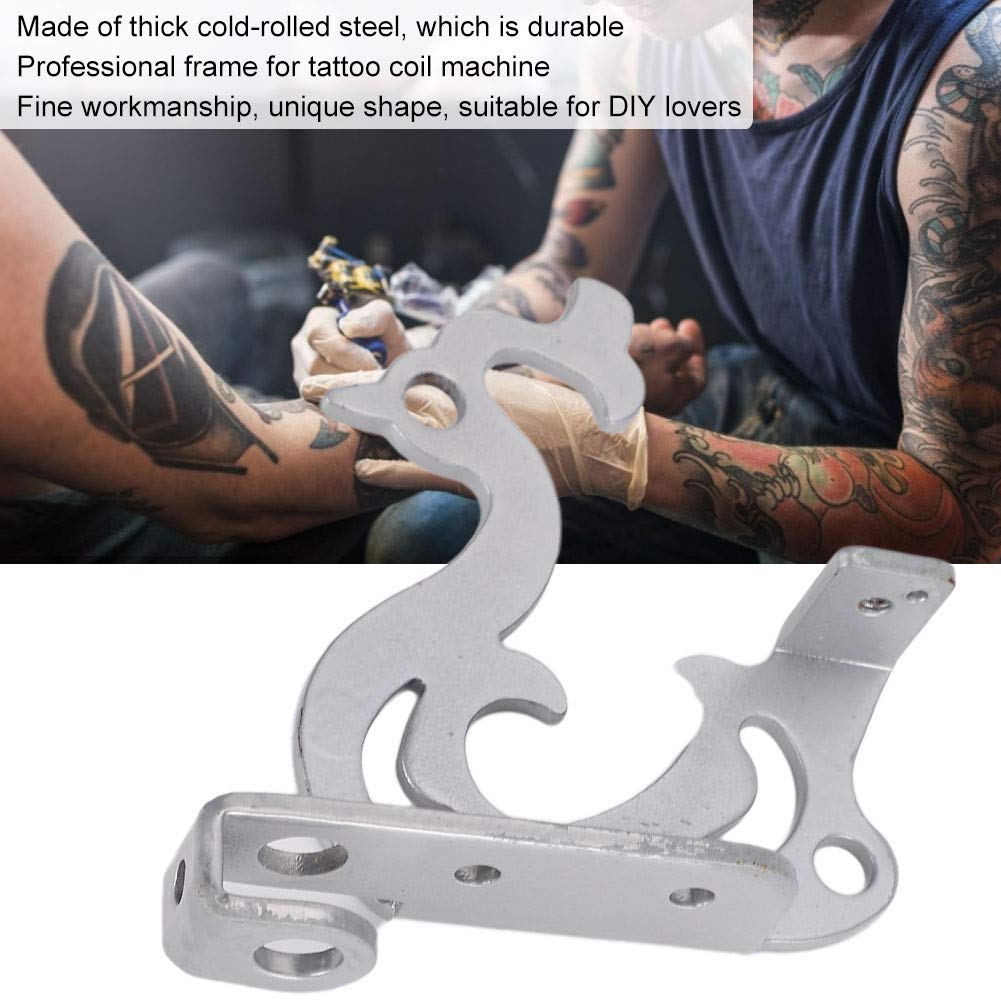 Tattoo Frames Tattoo Gun Parts Professional Coil Tattoo Machine Frame DIY Custom Replace Tattoo Machine Frame Tattoo Tool Accessory Silver