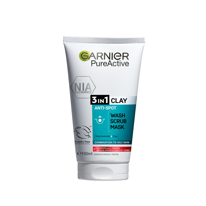 Garnier Skin Naturals Pure 3in1 Wash, Mask & Scrub (150ml)