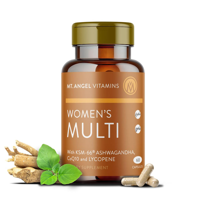 Mt. Angel Vitamins - Daily Womens Multivitamin - Adult Formula with Iron, Calcium, KSM-66 Ashwaganda, and a Potent Proprietary Herbal Blend of The Best Womens Vitamins - 60 Count Capsules