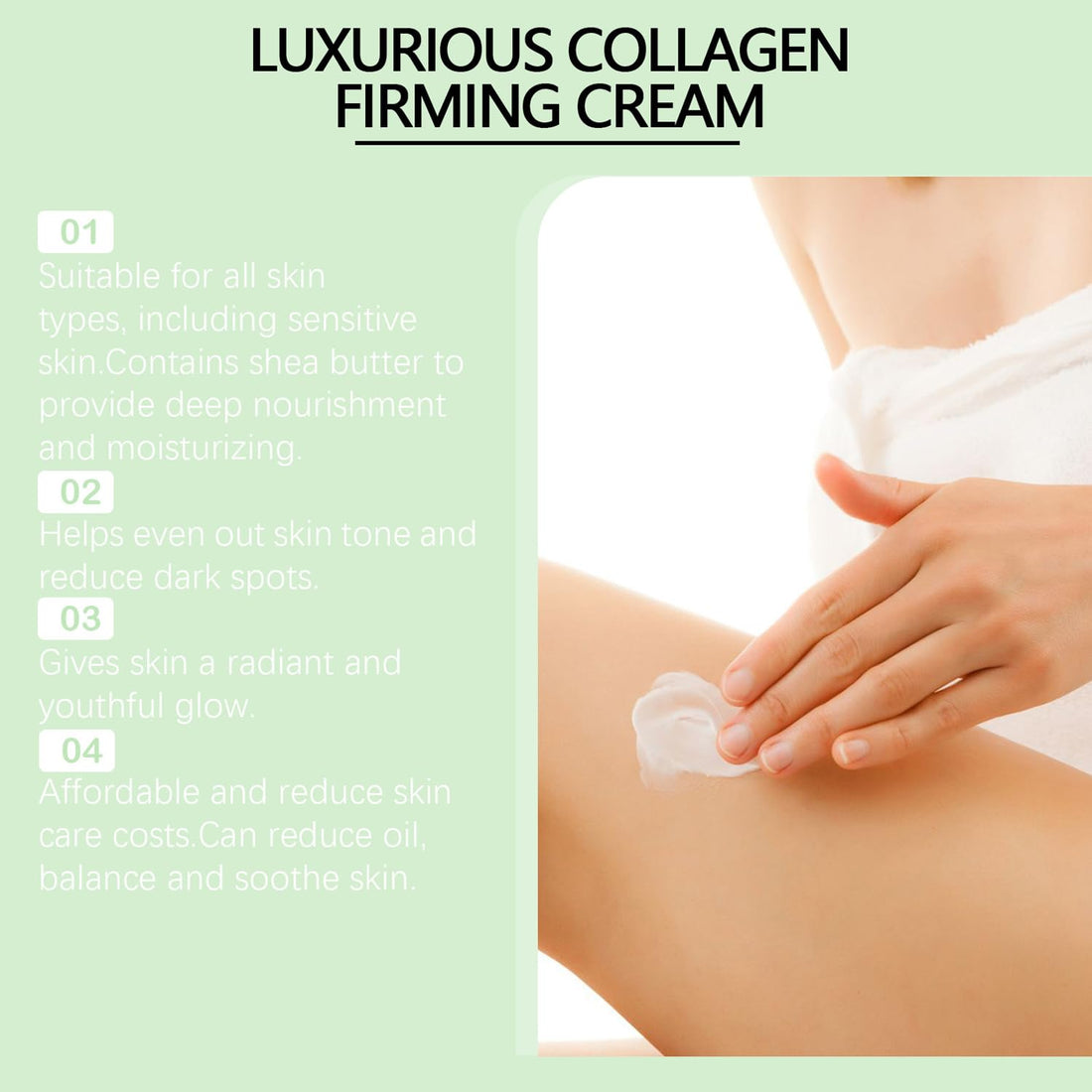 Divglow Luxurious Collagen Firming Cream, Skin Tightening Cream, Moisturizer Collagen Lifting Body Cream For Dry Skin, Collagen Firming Lotion Body Moisturizer Firms & Tightens For Youth Looking Skin