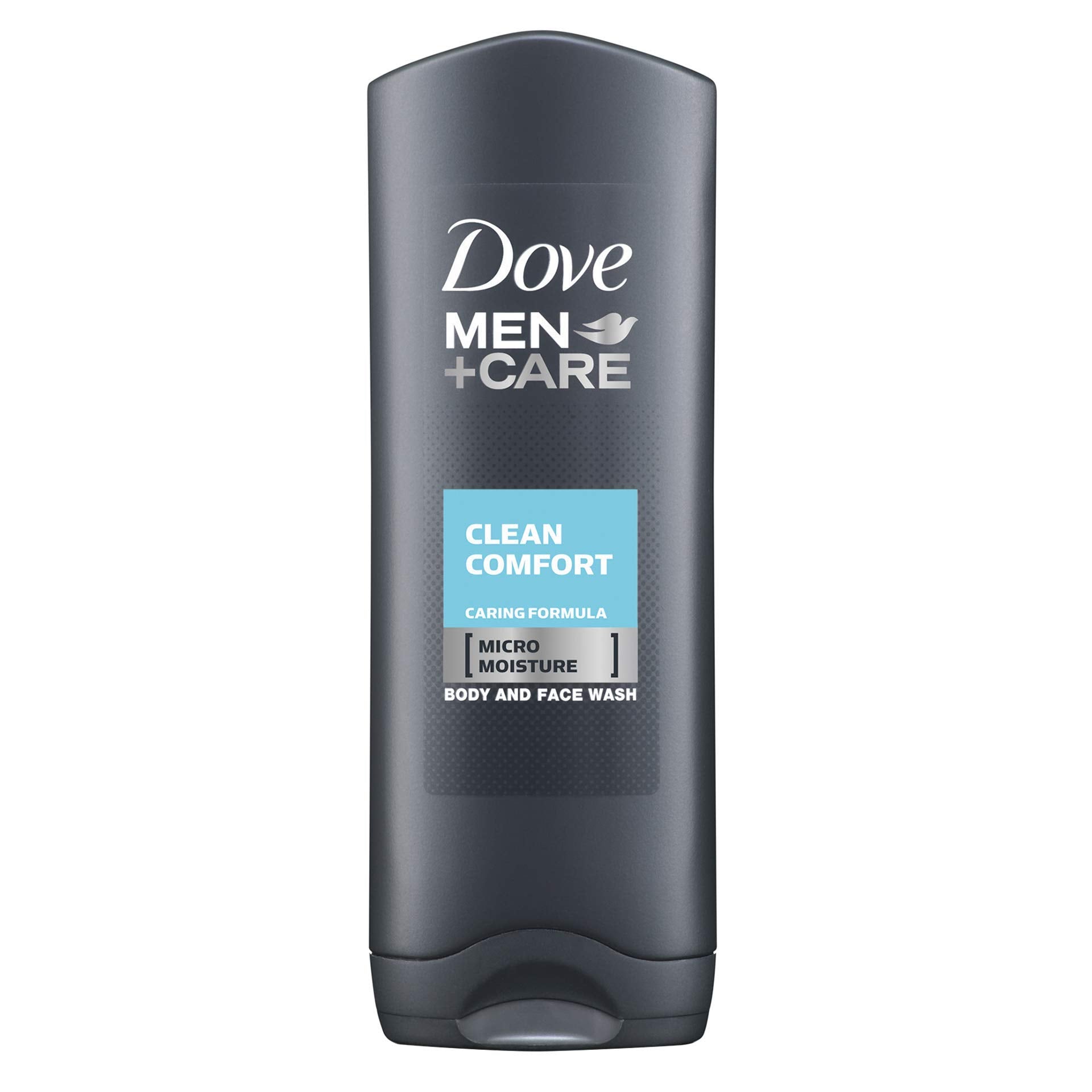 Dove Men Care Body & Face Wash, Clean Comfort - 13.5 Fl Oz / 400 mL X 6 Pack Case, Made in Germany