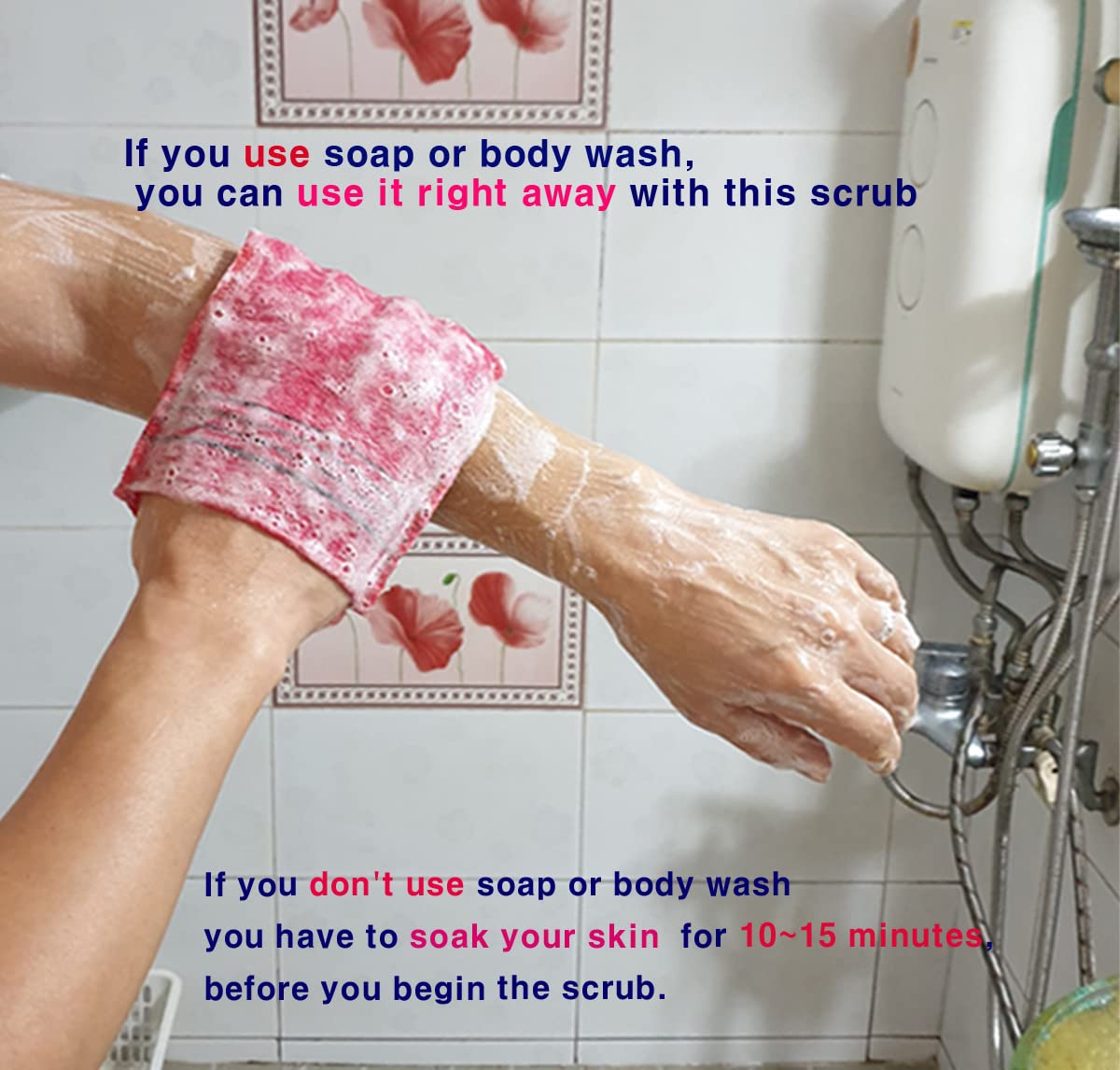 Korean Exfoliating Bath Washcloth Italy Towel Exfoliating Scrub Bath Mitten (Italy towel set)