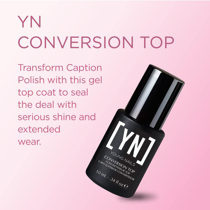 Young Nails Inc Young Nails Caption Conversion Top Coat, 0.34 Fluid Ounce