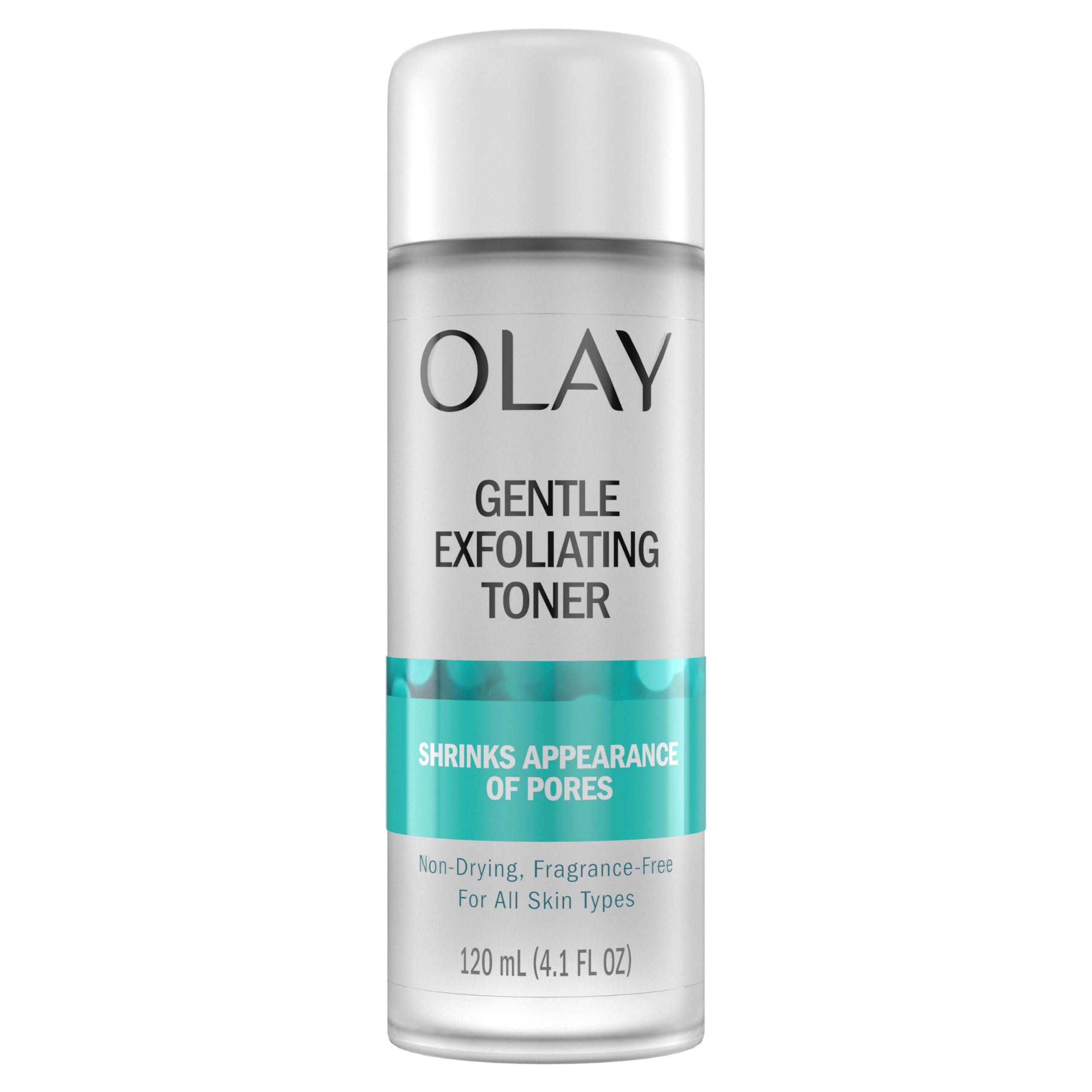 Olay Gentle Exfoliating Toner, Fragrance Free, 4.1 fl oz, Pore Treatment Face Cleanser Unclogs and Diminishes the Appearance of Pores