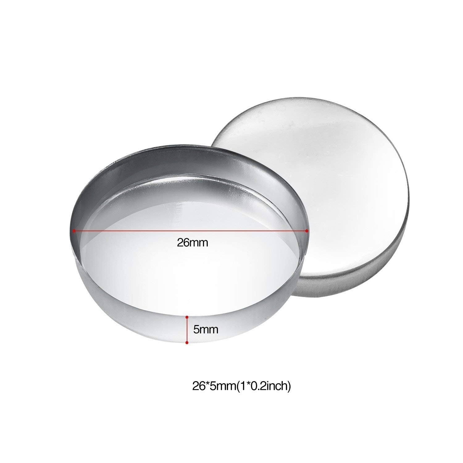 Allwon 56 Pack Empty Round Metal Pans For Eyeshadow Palette Magnetic Makeup 26Mm