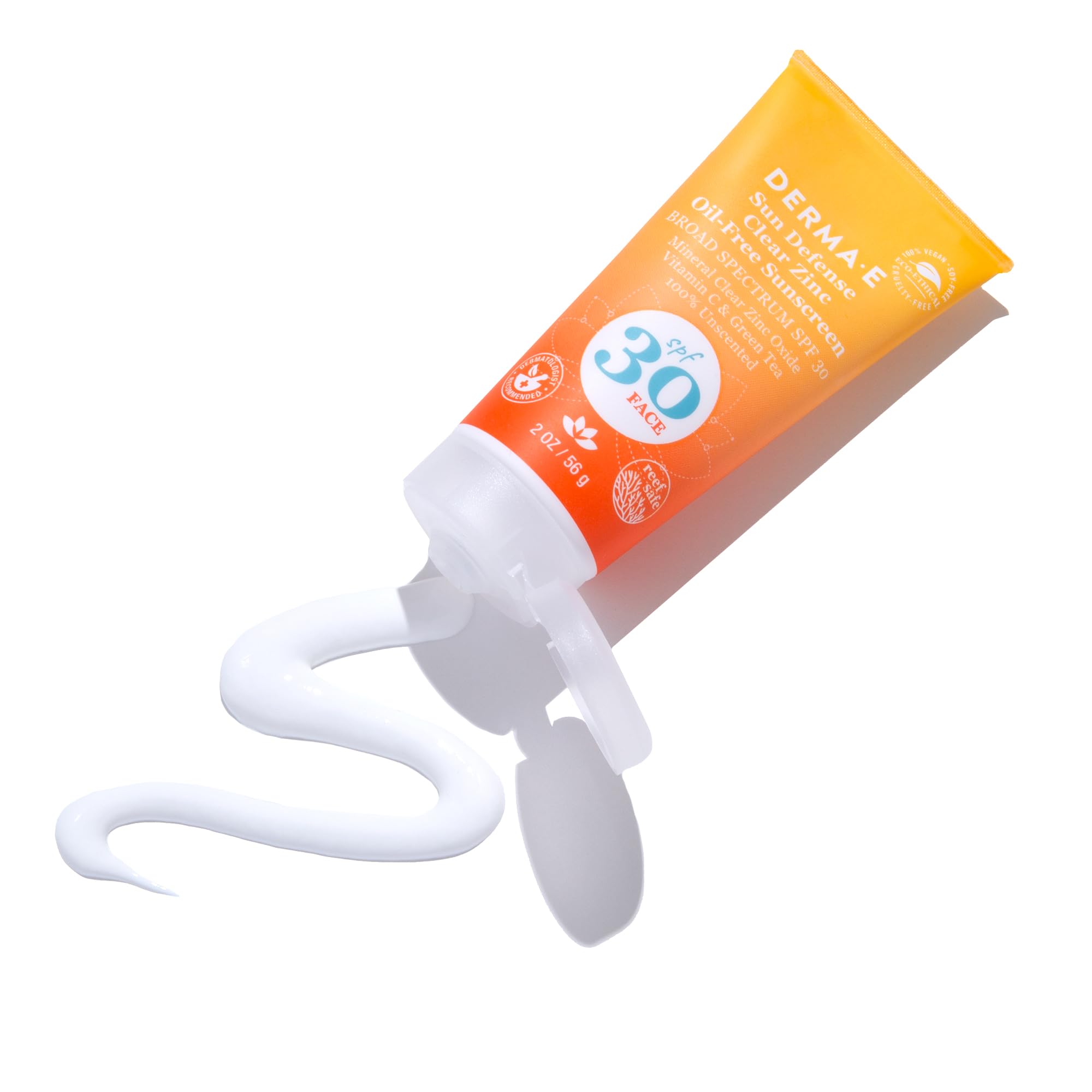 DERMA E Sun Defense Mineral Oil-Free Face Sunscreen, 2 oz