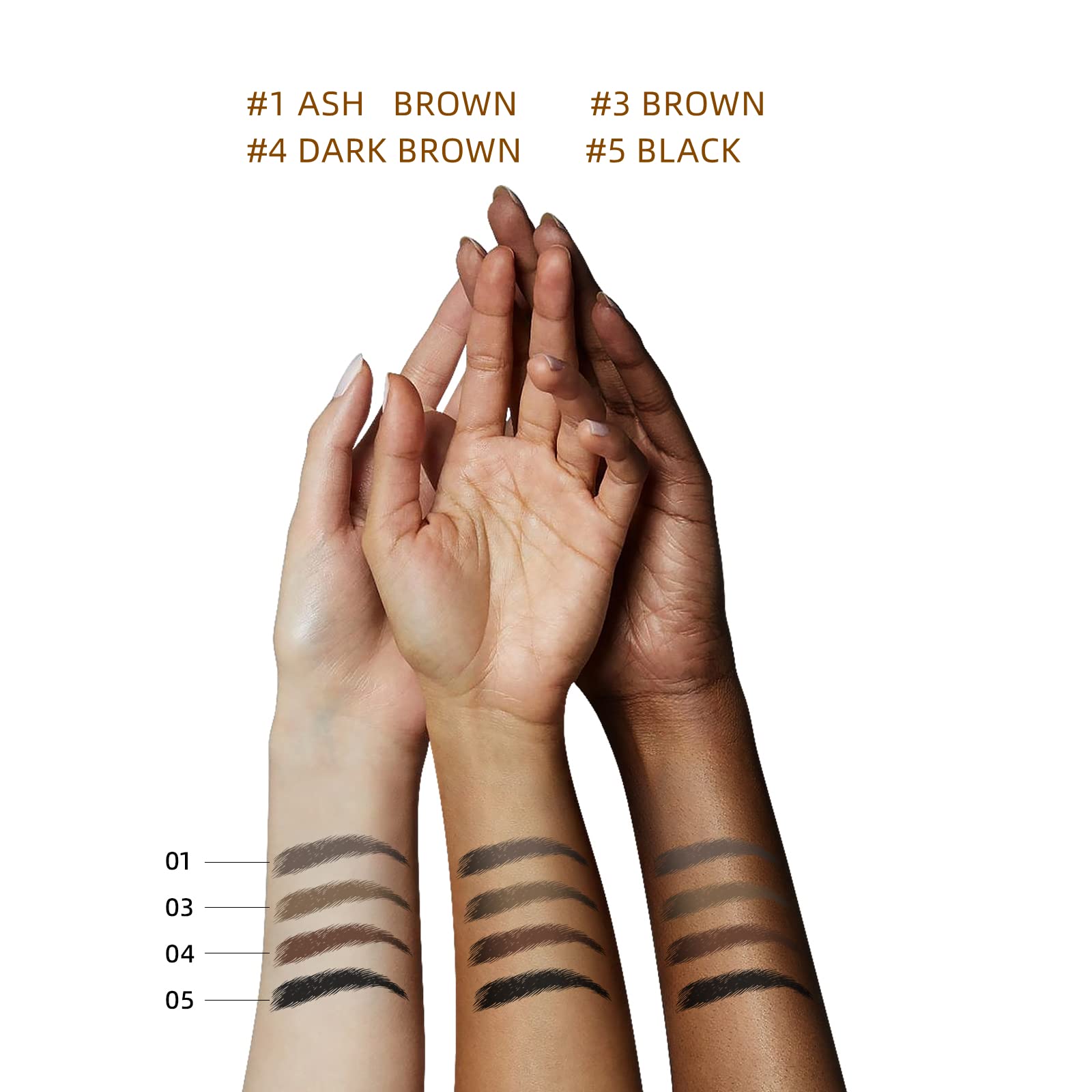 Eyebrow Pencil,Waterproof Long-Lasting Microblading Ash Brown Brow Pencil,Natural Eyebrow Makeup Ultra Slim Defining Eyebrow Pencils