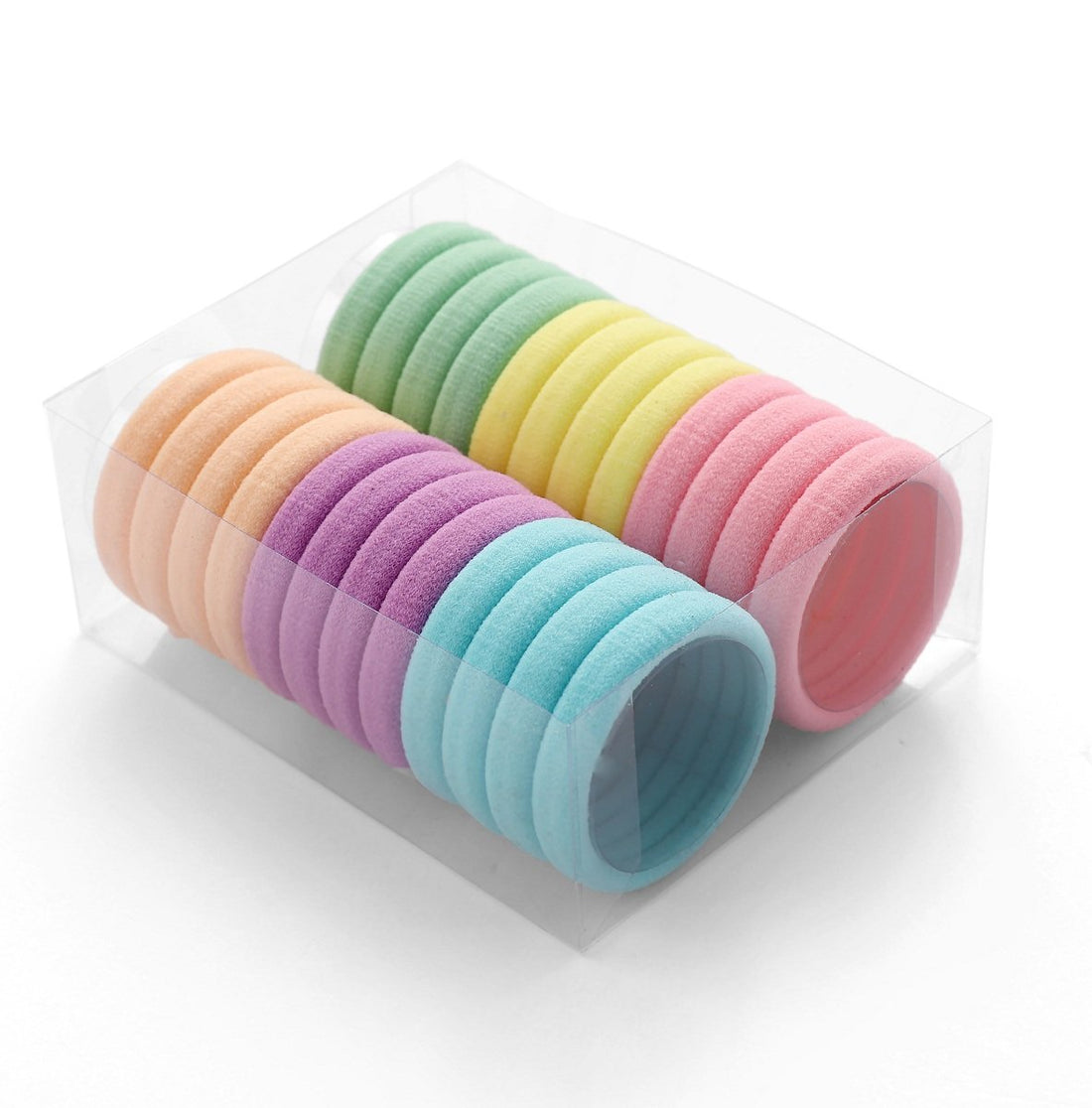 Set Of 24 Multicolor Hair Bands Ties Elastics Ponytail holders No Crease Thick Seamless Cotton Stretch Hair Ties Durable Headband for Women (Multicolor-1)