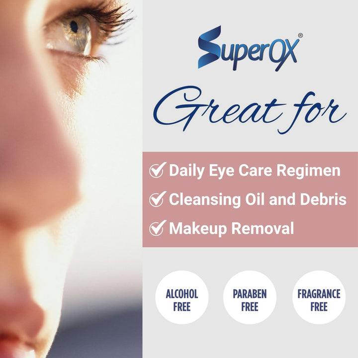 Superox Eyelid and Eyelash Cleanser - Fast Relief from Irritation, Styes and Blepharitis - Gentle Hypochlorous Acid Spray, 100 ml (3.38 oz)