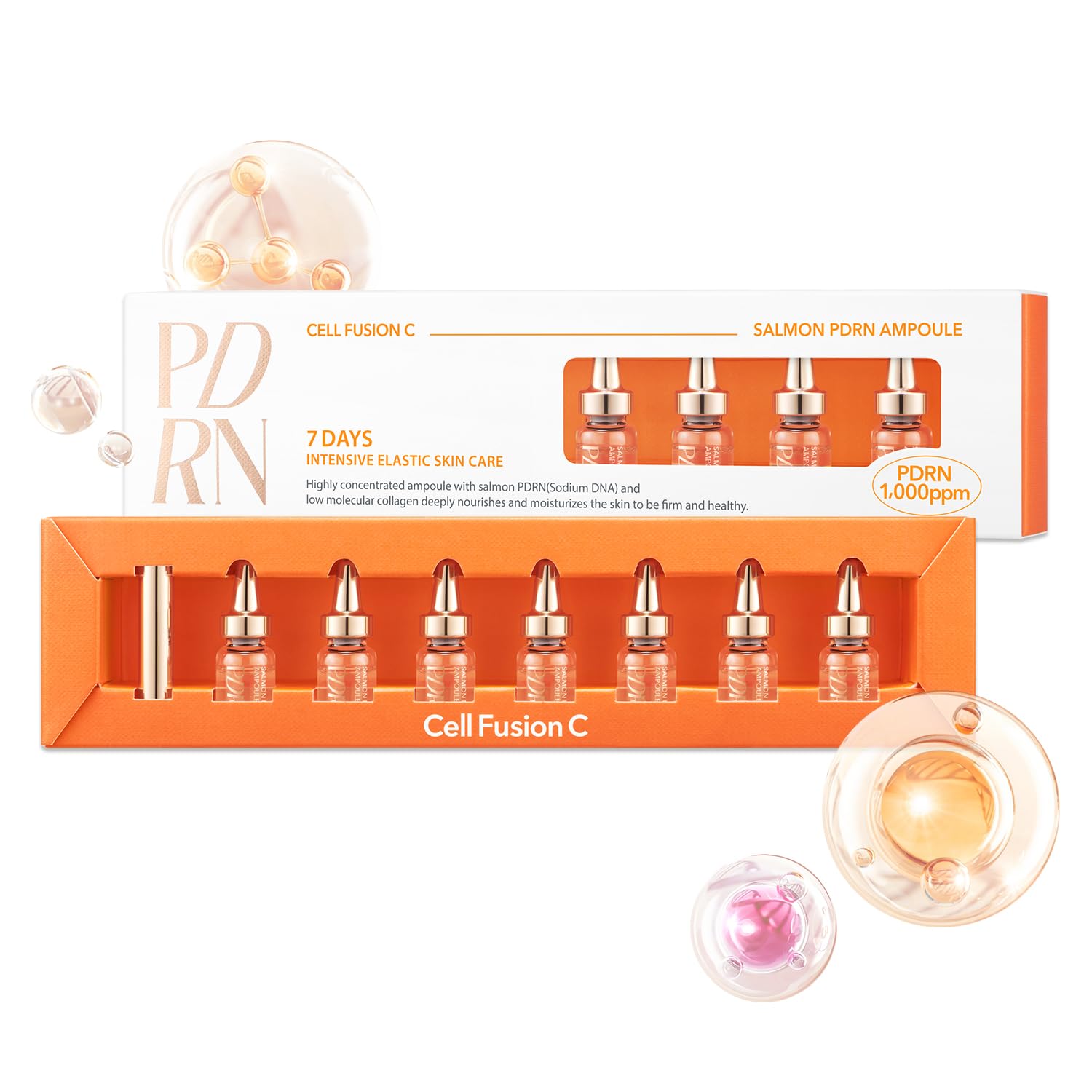 Dermanex Cell Fusion C Salmon PDRN Ampoule 7 days (100% Authentic) Moisture Skincare Gift Set- Korean Skincare Luxury Premium High-end Hydrating Anti Aging Serum