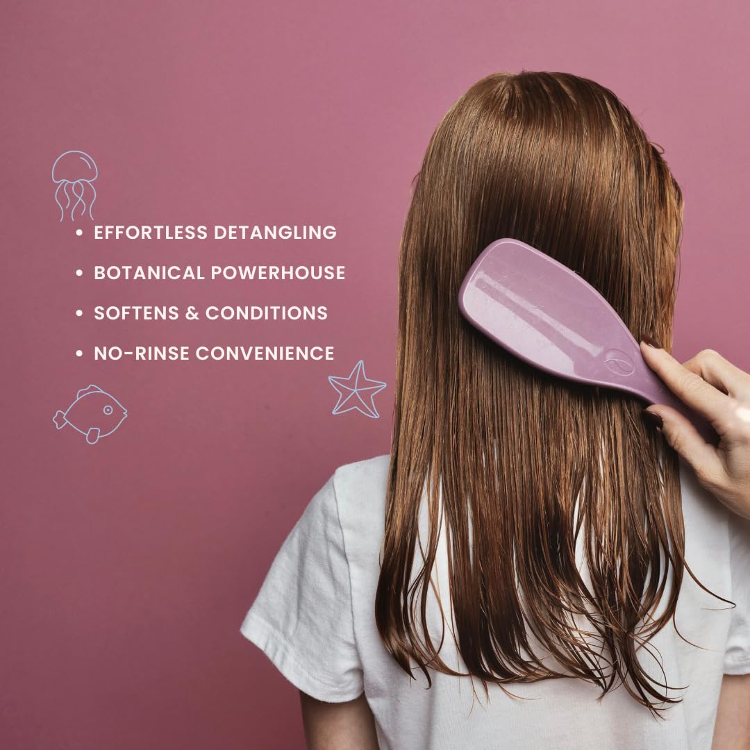 Nemah - Kids Leave-In Conditioner & Detangler with Squalane, Coconut Oil, and Rosemary - Dermatologist-Tested, Vegan, & Cruelty-Free - 4 oz.