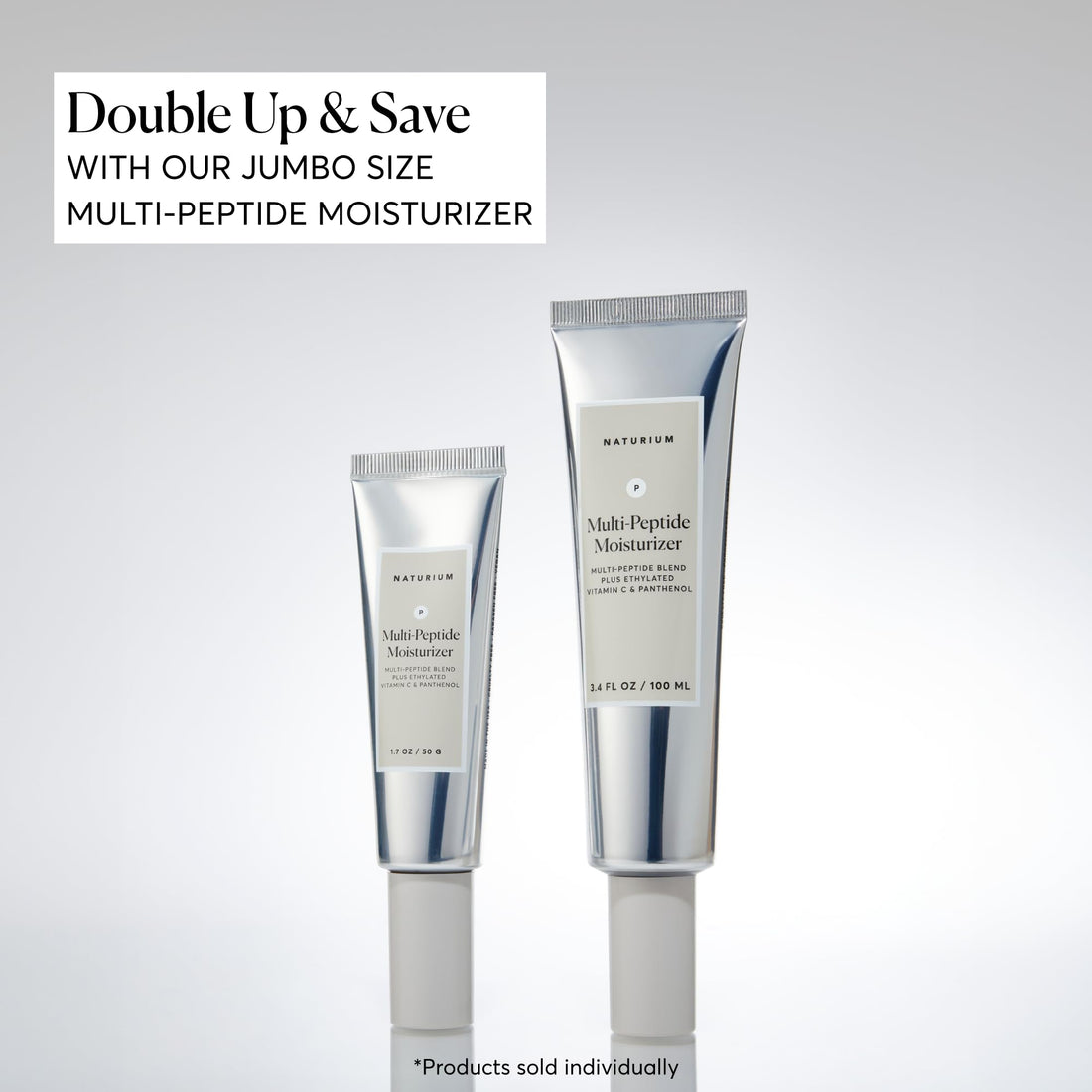 Naturium Multi-Peptide Moisturizer, Hydrating & Smoothing Skin Care, Moisturizes with Ethylated Vitamin C & Panthenol, 1.7 oz