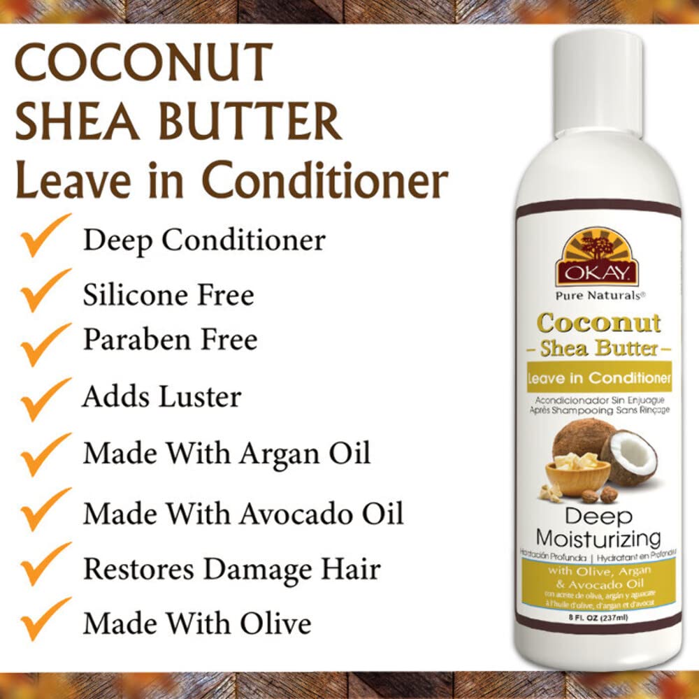 Okay Coconut Leave In Conditioner Shea Butter 8 Ounce