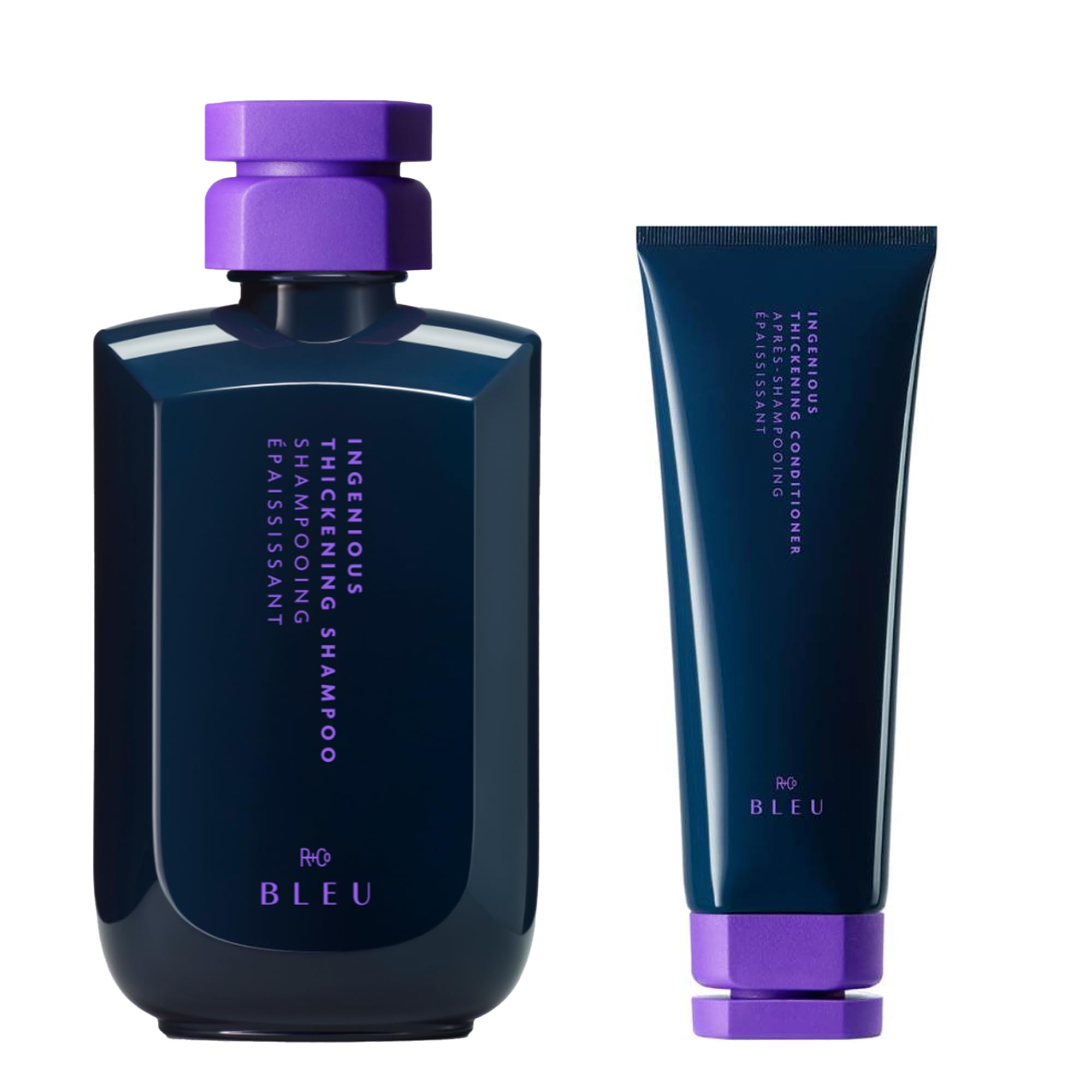 R+Co BLEU Ingenious Thickening Shampoo + Conditioner | Boosts Body, Volume, and Shine | 8.5 oz + 6.8 oz (Pack of 2)