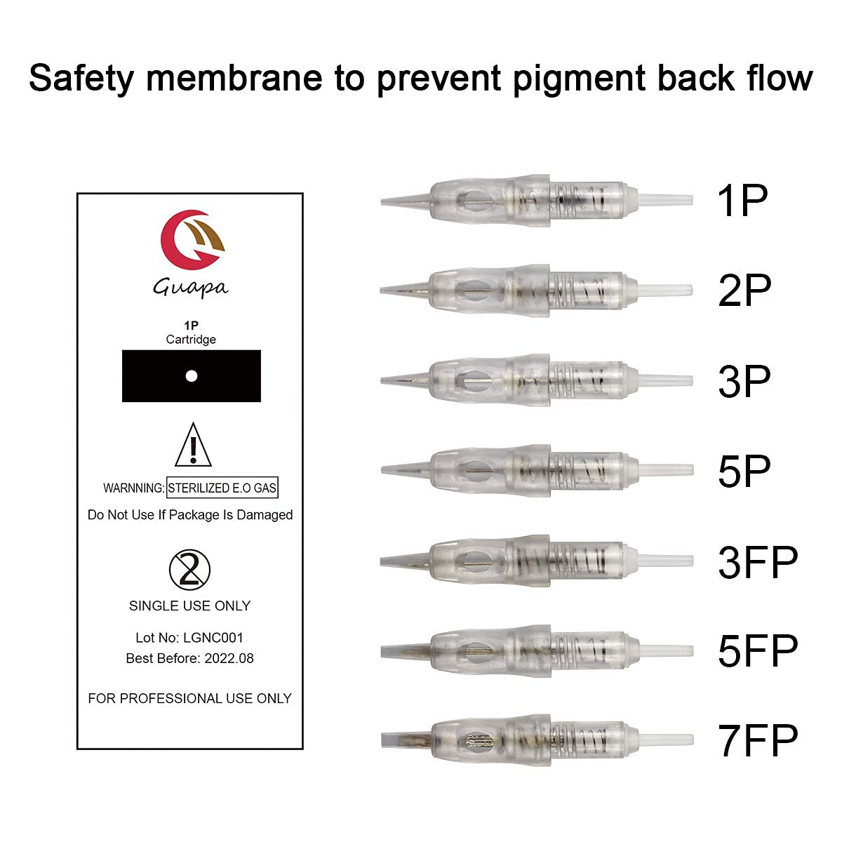 20pcs Permanent Makeup Cartridge Needles 3F Eyebrow Shading Needles for Permanent Makeup Machine Pen