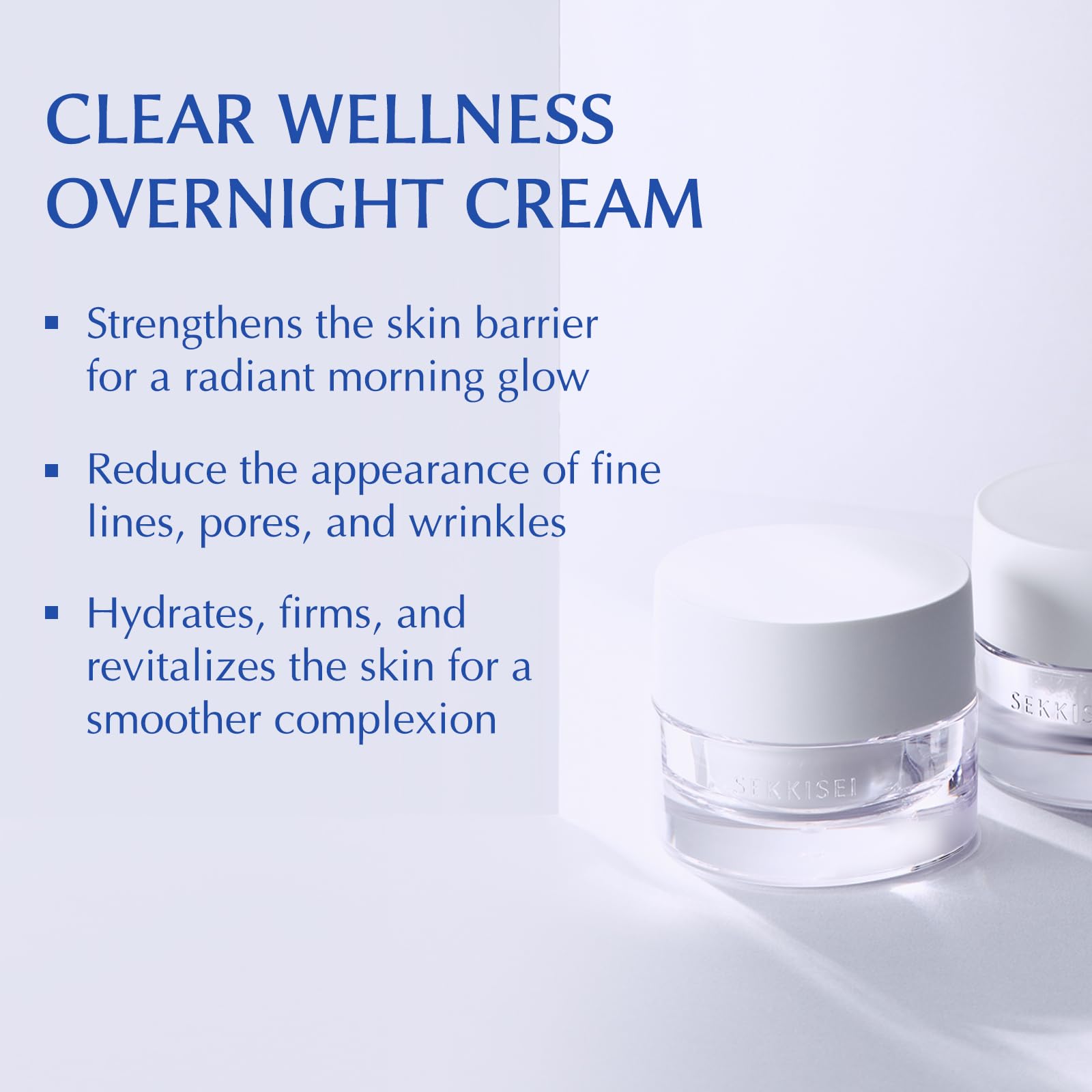 SEKKISEI CLEAR WELLNESS Overnight Repairing Face Cream 1.4 Ounce