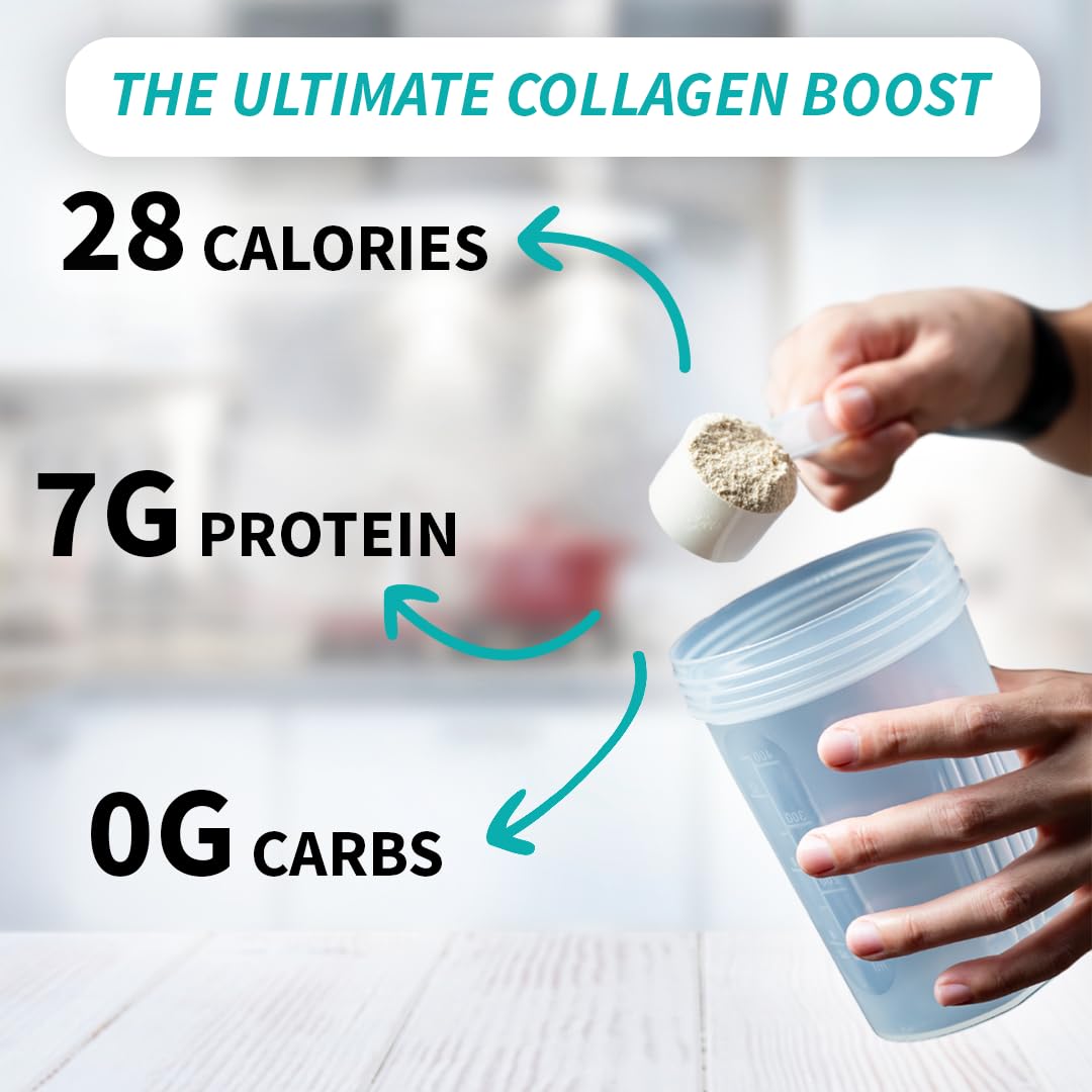 CB Supplements Unflavored Multi Collagen Protein Powder - Hydrolyzed Bovine Collagen Peptides, Albumen Protein, Hydrolyzed Marine Collagen Peptides